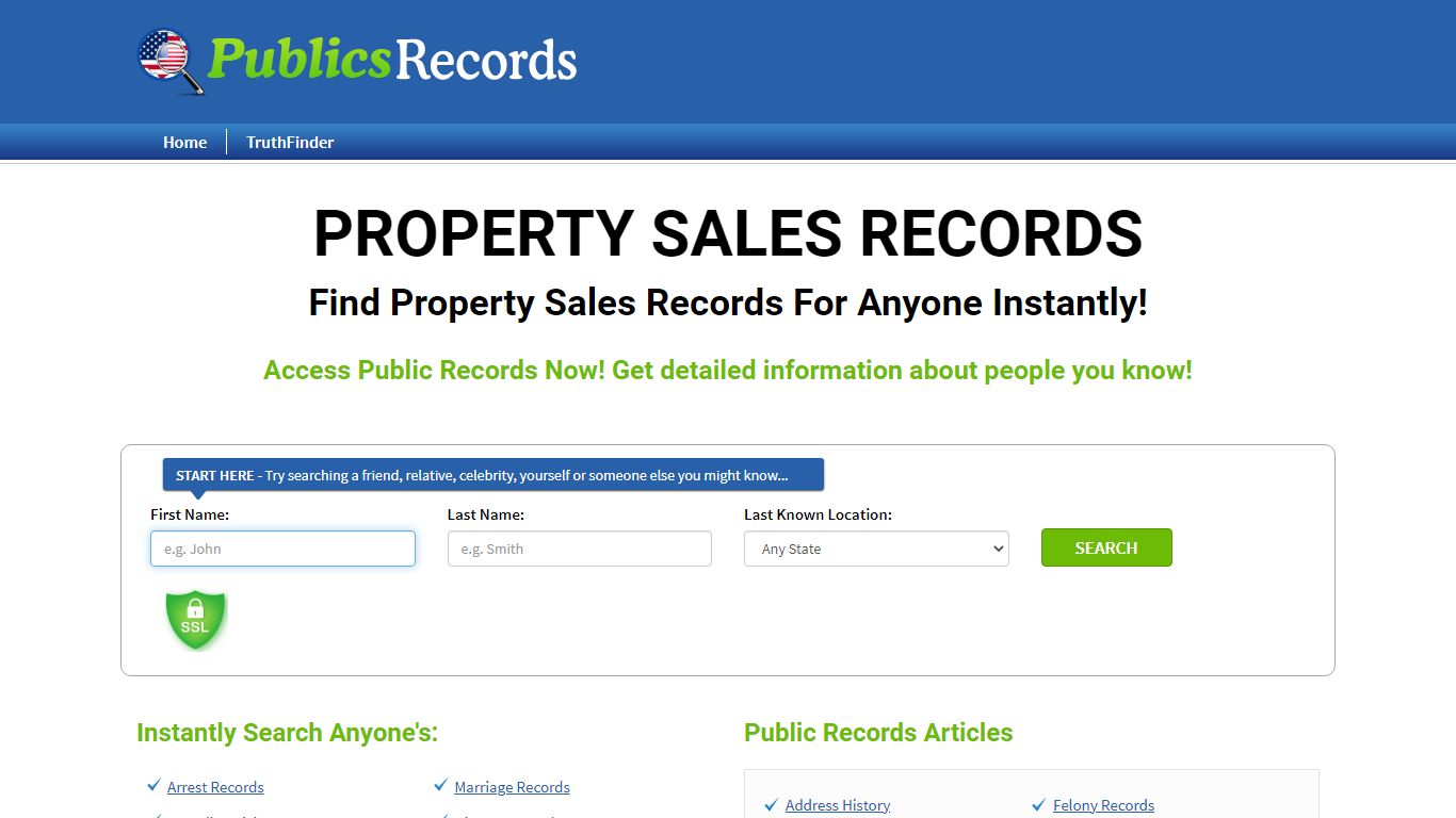Find Property Sales Records For Anyone Instantly!