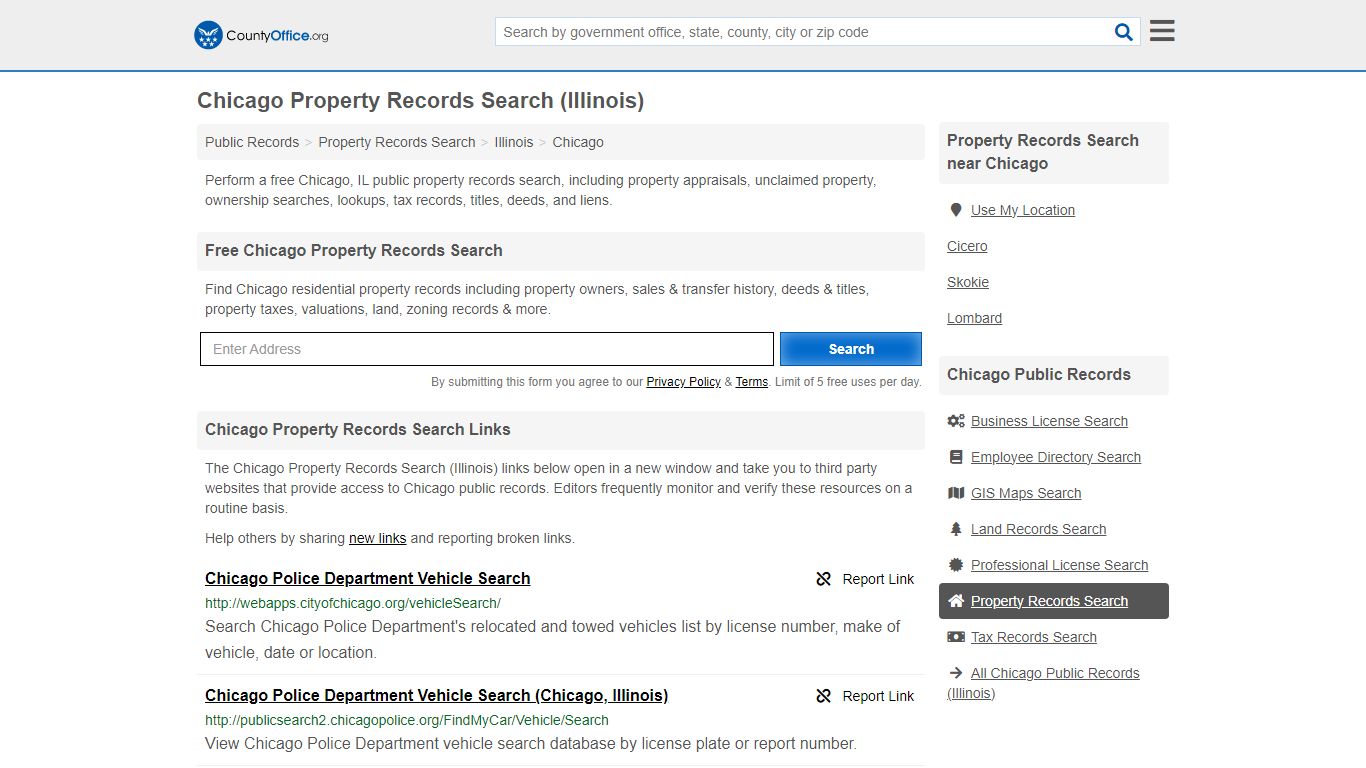 Chicago Property Records Search (Illinois) - County Office